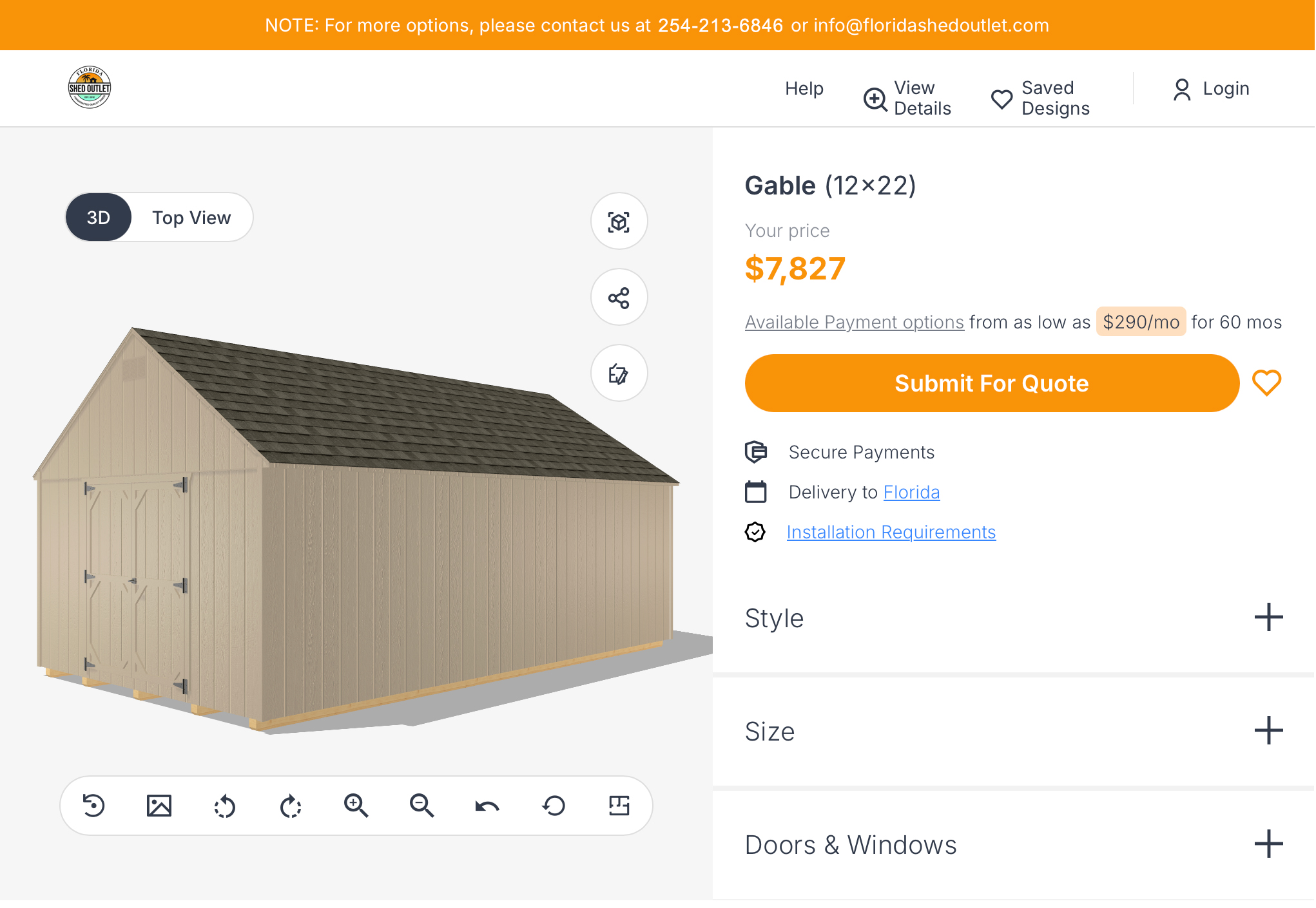 3D Shed Builder Screenshot 3D Shed Builder Screenshot