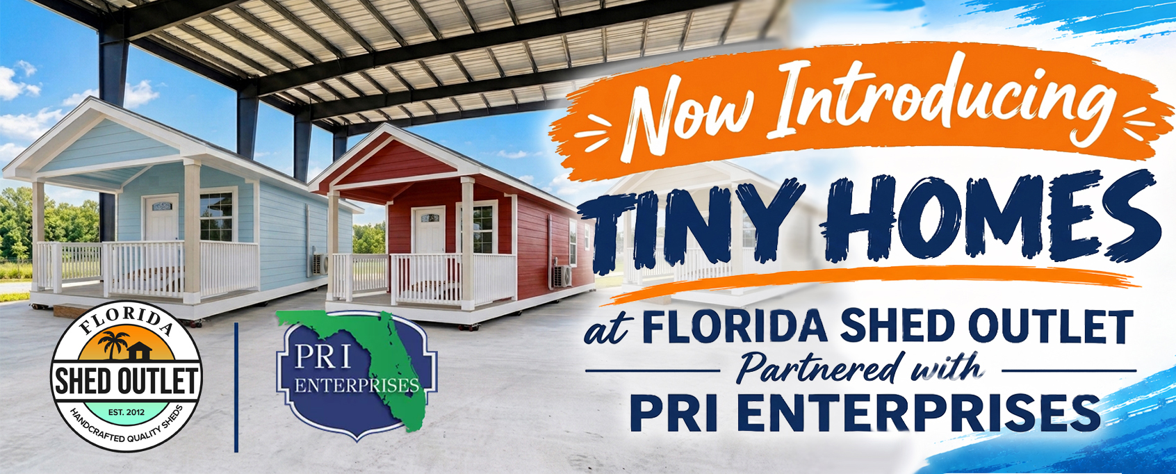 Florida Shed Outlet Now Introducing Tiny Homes Banner
